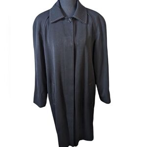 Sequence Trapeze Style Trench Coat Jacket Black Size 10